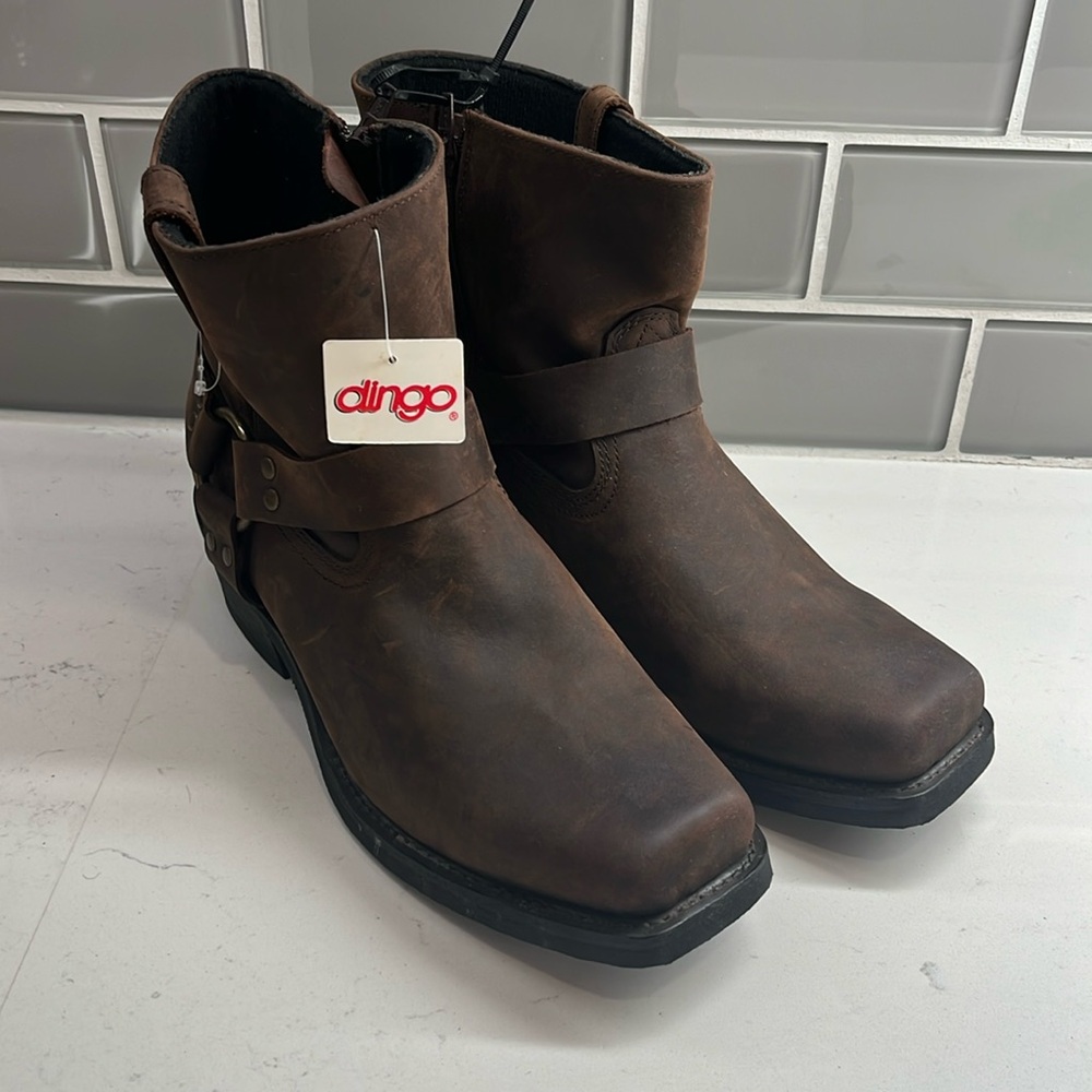 Dingo Men’s  Side Zipper Harness Rev Up Boots‎ DI19094 Size 12 EW NWOT